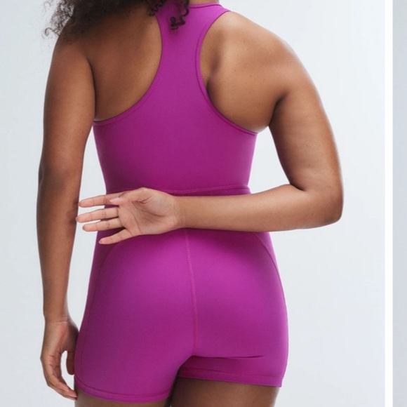 NWT Savage X Fenty RUNNING HOT ZIP-UP ROMPER TRY ME PURPLE M U88 - Picture 3 of 6